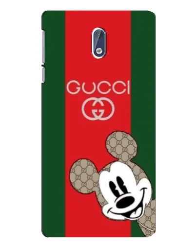 Чехол для Nokia 3 с картинкой «Gucci — полосы и Микки»