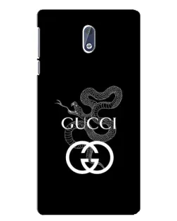 Чохол для Nokia 3 з картинкою «Gucci — срібна змія» Чохол для Nokia 3 з картинкою «Gucci — срібна змія»