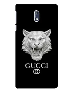 Чохол для Nokia 3 з картинкою «Gucci — срібний лев» Чохол для Nokia 3 з картинкою «Gucci — срібний лев»