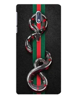 Чохол для Nokia 3 з картинкою «Gucci — змія на смузі» Чохол для Nokia 3 з картинкою «Gucci — змія на смузі»
