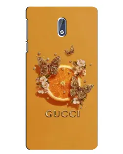 Чохол для Nokia 3 з картинкою «Gucci — золоті метелики» Чохол для Nokia 3 з картинкою «Gucci — золоті метелики»