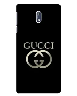 Чохол для Nokia 3 з картинкою «Gucci — золото на чорному» Чохол для Nokia 3 з картинкою «Gucci — золото на чорному»