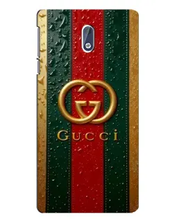 Чохол для Nokia 3 з картинкою «Gucci — фірмова смуга та золото» Чохол для Nokia 3 з картинкою «Gucci — фірмова смуга та золото»