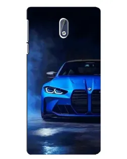 Чехол для Nokia 3 с картинкой «Голубая BMW M4» Чехол для Nokia 3 с картинкой «Голубая BMW M4»