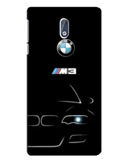 Чехол для Nokia 3 с картинкой «Минималистичный принт BMW M3» Чехол для Nokia 3 с картинкой «Минималистичный принт BMW M3»