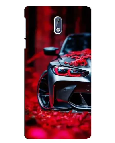 Чехол для Nokia 3 с картинкой «Спортивная BMW и цветы»