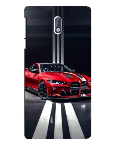 Чехол для Nokia 3 с картинкой «Красная BMW на дороге»