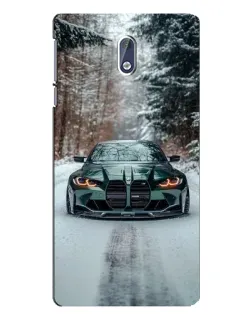 Чехол для Nokia 3 с картинкой «BMW в зимнем лесу» Чехол для Nokia 3 с картинкой «BMW в зимнем лесу»