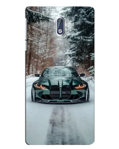Чехол для Nokia 3 с картинкой «BMW в зимнем лесу»