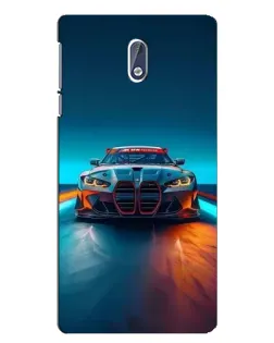 Чехол для Nokia 3 с картинкой «BMW — огни неона» Чехол для Nokia 3 с картинкой «BMW — огни неона»