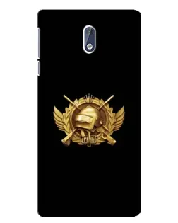 Чехол для Nokia 3 с картинкой «PUBG — оранжевый градиент»