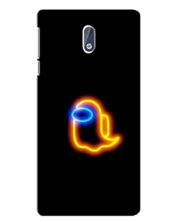 Чехол для Nokia 3 с картинкой «Among Us неоновое сияние»