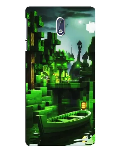 Чехол для Nokia 3 с картинкой «Minecraft лесной пейзаж»