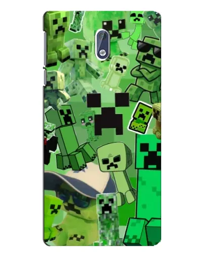 Чехол для Nokia 3 с картинкой «Криперы Minecraft»