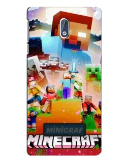 Чехол для Nokia 3 с картинкой «Minecraft герои игры»