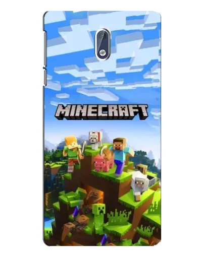 Чехол для Nokia 3 с картинкой «Minecraft классический мир»