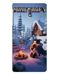 Чехол для Nokia 3 с картинкой «Зимний Minecraft»