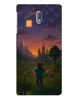 Чехол для Nokia 3 с картинкой «Стив у башни»