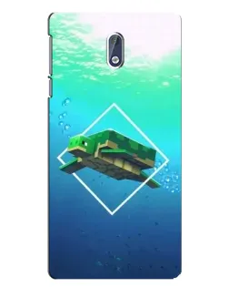 Чехол для Nokia 3 с картинкой «Черепаха Minecraft»