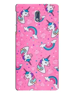 Чехол для Nokia 3 с картинкой «Unicorn паттерн розовый» Чехол для Nokia 3 с картинкой «Unicorn паттерн розовый»