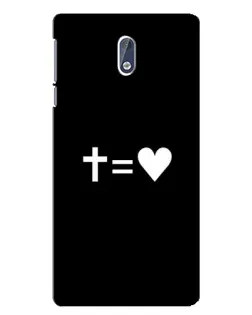 Чохол для Nokia 3 з картинкою «Хрест та Серце»