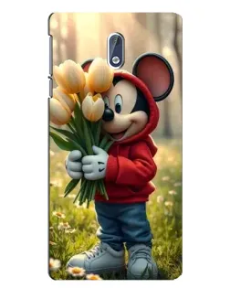 Чехол для Nokia 3 с картинкой «Микки с тюльпанами» Чехол для Nokia 3 с картинкой «Микки с тюльпанами»