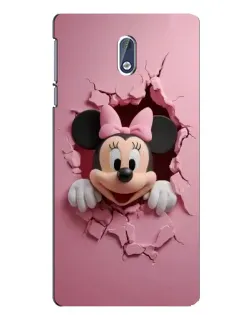 Чехол для Nokia 3 с картинкой «Минни сквозь стену» Чехол для Nokia 3 с картинкой «Минни сквозь стену»