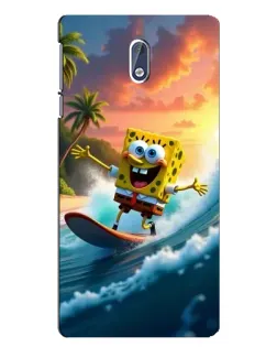 Чехол для Nokia 3 с картинкой «Губка Боб серфингист»