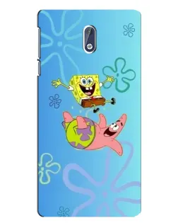 Чехол для Nokia 3 с картинкой «Спанч Боб и Патрик»