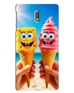 Чехол для Nokia 3 с картинкой «Спанч Боб мороженое»