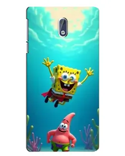 Чехол для Nokia 3 с картинкой «Спанч Боб под водой»