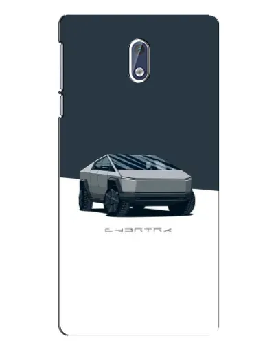 Чехол для Nokia 3 с картинкой «Серебристый Cybertruck Tesla»