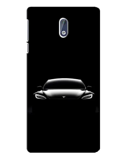 Чехол для Nokia 3 с картинкой «Фары Tesla Night»