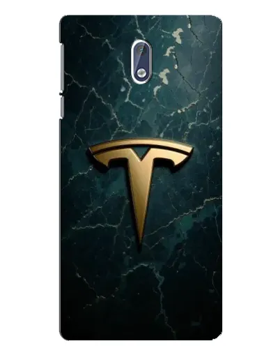 Чехол для Nokia 3 с картинкой «Мраморная Tesla Gold»
