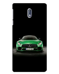 Чехол для Nokia 3 с картинкой «Mercedes — неоновый лого»