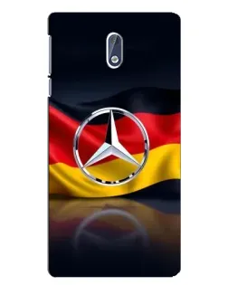 Чехол для Nokia 3 с картинкой «Mercedes — флаг Германии»