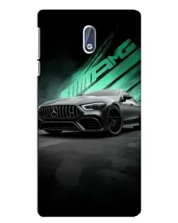 Чехол для Nokia 3 с картинкой «Темный Mercedes AMG»