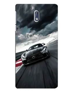 Чехол для Nokia 3 с картинкой «Гоночный Mercedes AMG»