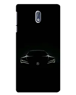 Чехол для Nokia 3 с картинкой «Mercedes — силуэт авто»