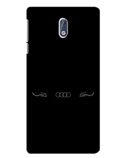 Чехол для Nokia 3 с картинкой «Audi — световой подпись»