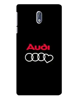 Чехол для Nokia 3 с картинкой «Логотип Audi Heart»