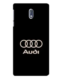 Чехол для Nokia 3 с картинкой «Audi — золотой логотип»