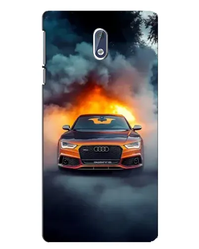Чохол для Nokia 3 з картинкою «Audi у вогняному диму»