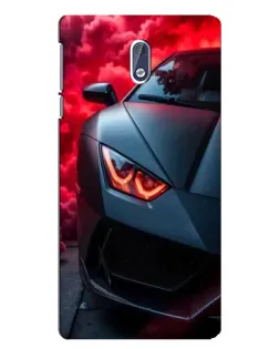 Чехол для Nokia 3 с картинкой «Lamborghini красное сияние» Чехол для Nokia 3 с картинкой «Lamborghini красное сияние»