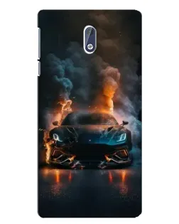 Чехол для Nokia 3 с картинкой «Lamborghini дымная эстетика»