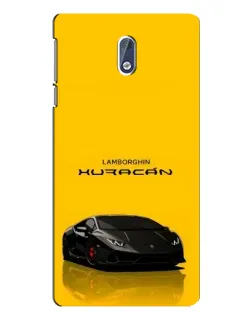 Чехол для Nokia 3 с картинкой «Lamborghini Huracan черный»