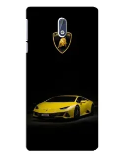 Чехол для Nokia 3 с картинкой «Lamborghini желтый акцент»