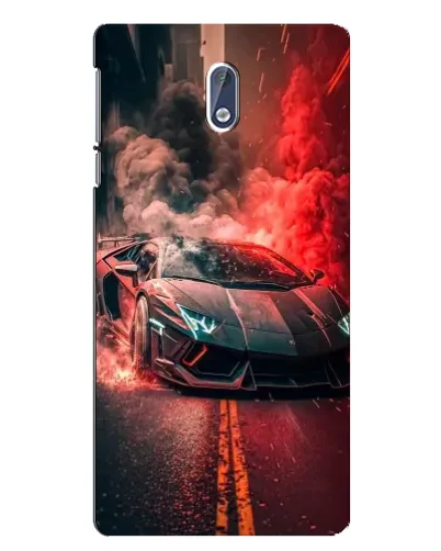 Чехол для Nokia 3 с картинкой «Lamborghini красный дым»