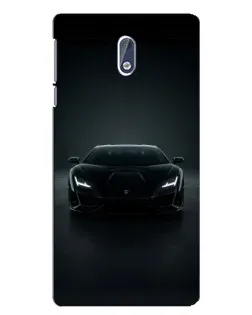 Чехол для Nokia 3 с картинкой «Черный Lamborghini Aventador»