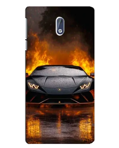 Чехол для Nokia 3 с картинкой «Lamborghini в огне»